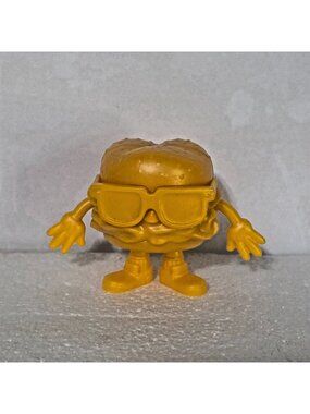 Arby's Squad Kids Meal Toy Gold Sandwich Chase Rare Posable Arms Sunglasses 2"